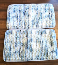 PAR DE FRONHAS DE TRAVESSEIRO KING SIZE acolchoadas azuis design Ikat moderno casual, usado comprar usado  Enviando para Brazil