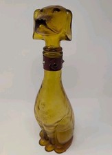 Usado, Vintage Empoli Dachshund Decantador de Cachorro Meio Século Italiano 14" Coleira de Couro comprar usado  Enviando para Brazil