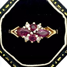 Rubellite diamond ring for sale  BIRMINGHAM