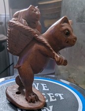 Netsuke cat two for sale  FORDINGBRIDGE
