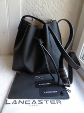 Bolsa feminina francesa feita na França "Lancaster" bolsa balde de couro cor preta comprar usado  Enviando para Brazil