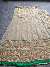 Cream green anarkali for sale  HUDDERSFIELD