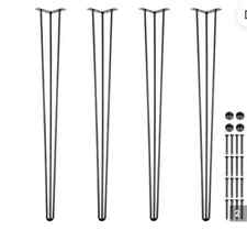 40" Pernas de Grampo de Cabelo--Pernas de Mesa--Metal Ferro 3 Hastes---Bar Preto Conjunto de 4, usado comprar usado  Enviando para Brazil