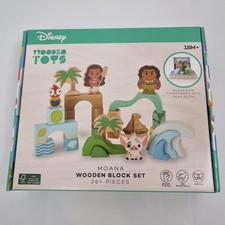 Conjunto completo de blocos Moana brinquedos de madeira Disney comprar usado  Enviando para Brazil