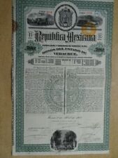 México; República Mexicana. Bonos del Estado de Veracruz. 5% $ 500......1902 comprar usado  Enviando para Brazil
