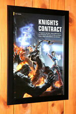 Knights Contract PS3 Xbox 360 raro pequeno pôster promocional/página de anúncio emoldurada, usado comprar usado  Enviando para Brazil