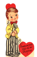 Microfone de rádio vintage Valentine Broadcaster menino anunciando você como meu década de 1930 comprar usado  Enviando para Brazil