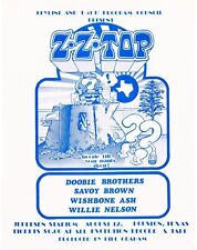 1973 ZZ TOP PÔSTER CONCERTO ARTE DE PAREDE IMPRESSÃO DOOBIE BROTHERS SAVOY MARROM TAMANHO 11X17, usado comprar usado  Enviando para Brazil