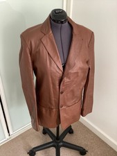 mens leather blazer for sale  EXETER