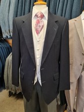 Navy wool herringbone for sale  NUNEATON