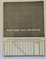 Wood Frame House Construction 1975 USDA Forest Service Agriculture Handbook #73 comprar usado  Enviando para Brazil