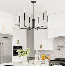 Black chandelier light for sale  Marion