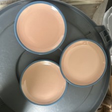 Vintage Rio Century Stoneware Salad Plates 7.75" Japan Pink Blue MCM - Lot of 3 for sale  Rome