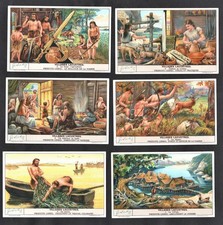 Conjunto de cartões de vida pré-históricos de homens e aldeias 1939 Liebig fazenda caça animais vaso comprar usado Conjunto de cartões de vida pré-históricos de homens e aldeias 1939 Liebig fazenda caça animais vaso comprar usado  Enviando para Brazil