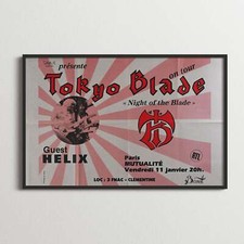 Authentique Rétro Poster - Tokyo Blade - Mutualité - 1985 comprar usado  Enviando para Brazil