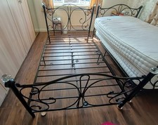 Metal bed frame for sale  GRAYS