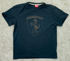 Camisa masculina Puma Scuderia Ferrari média preta corrida logotipo escudo grande comprar usado  Enviando para Brazil