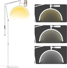 Używany, Kosmetyczna lampa podłogowa ściemnialna 3000-6000K, biała na sprzedaż  PL