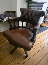 Vintage leather captains for sale  LIVERPOOL