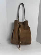 Bolsa de ombro LAUREN RALPH LAUREN camurça couro marrom bolsa tote comprar usado  Enviando para Brazil