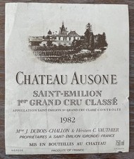 étiquette château ausone d'occasion  Toul