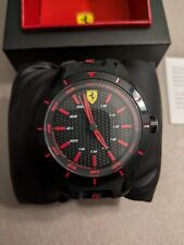 Relógio esportivo Scuderia Ferrari vermelho rev mostrador preto pulseira de silicone preto, usado comprar usado  Enviando para Brazil