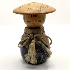 Boneca Kasa Kokeshi menino pintado à mão japonês vintage artesanato tradicional JP, usado comprar usado  Enviando para Brazil