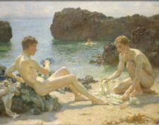 Print canvas sunbathers for sale  Topsham