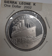 2002 Serra Leoa Moeda de Um Dólar Cobre-Níquel RMS Titanic Gem BU/Prova-like comprar usado  Enviando para Brazil