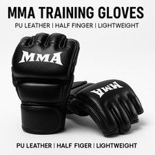 Luvas de boxe MMA couro ecológico meio dedo, homens mulheres treinamento sparring agarrar comprar usado Luvas de boxe MMA couro ecológico meio dedo, homens mulheres treinamento sparring agarrar comprar usado  Enviando para Brazil