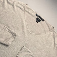 Usado, Suéteres pulôver masculino John Varvatos gola V cinza com nervuras luxo JV EUA slim fit comprar usado Usado, Suéteres pulôver masculino John Varvatos gola V cinza com nervuras luxo JV EUA slim fit comprar usado  Enviando para Brazil