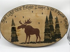 Moose themed wooden for sale  Los Angeles