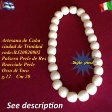 Bracciale perline osso usato  Catania