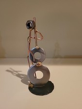 Estatueta de músico artesanal Rock Creek artesanato metal corda baixo 5" exclusiva, usado comprar usado  Enviando para Brazil