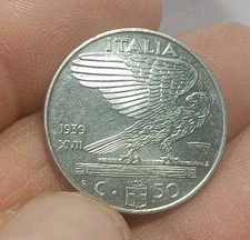 Centesimi impero 1939xvii usato  Spigno Saturnia