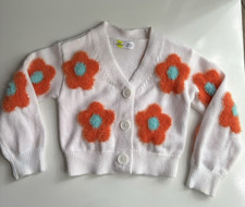 Cardigã Macy's Epic Threads infantil feminino groovy floral 2T branco/laranja comprar usado  Enviando para Brazil