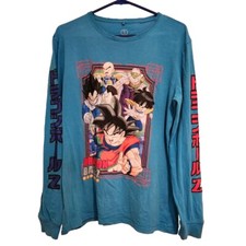 Camiseta Dragon Ball Z azul manga comprida tamanho S gráfica comprar usado  Enviando para Brazil