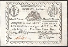 ITÁLIA 7 Paoli 1798 P:S537 Muito bom estado+ Repubblica Romana comprar usado  Enviando para Brazil