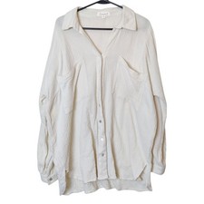 Camisa Sweet Generis de gaze de algodão enrugado creme tamanho grande com botões pequena comprar usado  Enviando para Brazil