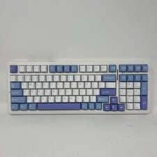 Usado, Teclado mecânico sem fio AULA F99 branco/roxo/azul comprar usado  Enviando para Brazil