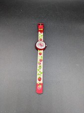 Usado, Relógio infantil Flik-Flak Swatch pulseira de morango verde vermelho comprar usado  Enviando para Brazil