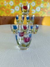 Vintage Libbey Vitral Copos de Tulipa Copos Lowball 3,5” de Altura Conjunto de 7 comprar usado  Enviando para Brazil