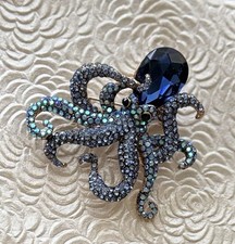 Octopus brooch enamel for sale  Miami Beach