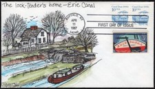 FOGT H/D, Pintado à Mão OOAK: 1987 Canal Boat da década de 1880, Combo com 1967 Erie Canal comprar usado  Enviando para Brazil