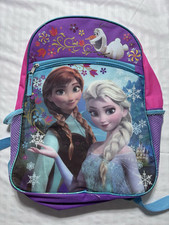 MOCHILA ROXA FROZEN ELSA & ANNA COM OLAF VOADORA 16" COM DOIS COMPARTIMENTOS comprar usado  Enviando para Brazil