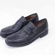 Shoes black leather for sale  CALNE