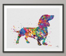 Dachshund dog watercolor for sale  HOUGHTON LE SPRING