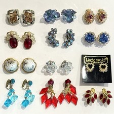 Lote de brincos vintage com clipe de cristal de strass Kramer Vendome Weiss Trifari  comprar usado Lote de brincos vintage com clipe de cristal de strass Kramer Vendome Weiss Trifari  comprar usado  Enviando para Brazil