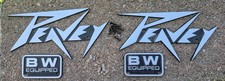 Usado, Emblemas de alto-falante de metal vintage 1979 "Peavey & BW equipado" com parafusos, boa forma.  comprar usado  Enviando para Brazil
