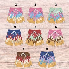 Shorts de jersey sorvete para adultos e crianças? Estilo divertido de basquete atlético de verão comprar usado  Enviando para Brazil